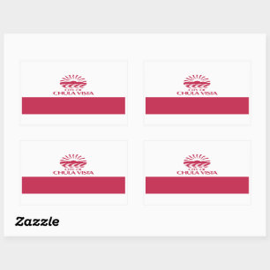 Flagge von Chula Vista, Kalifornien Rechteckiger Aufkleber