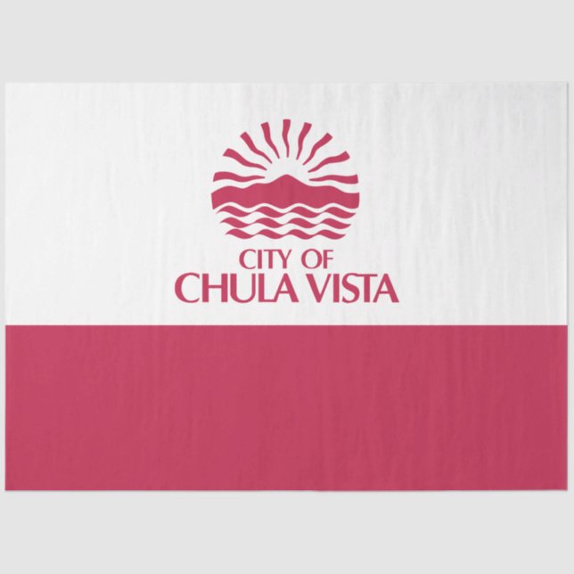 Flagge von Chula Vista (Kalifornien) Seidenpapier (Vorderseite)