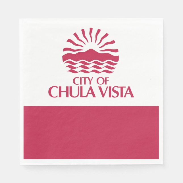 Flagge von Chula Vista (Kalifornien) Serviette (Vorderseite)