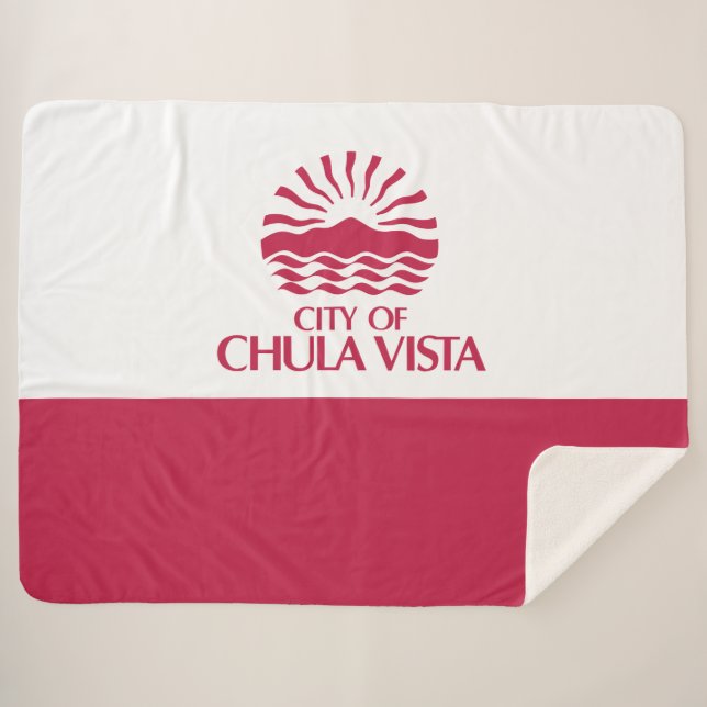 Flagge von Chula Vista (Kalifornien) Sherpadecke (Vorderseite (Horizontal))