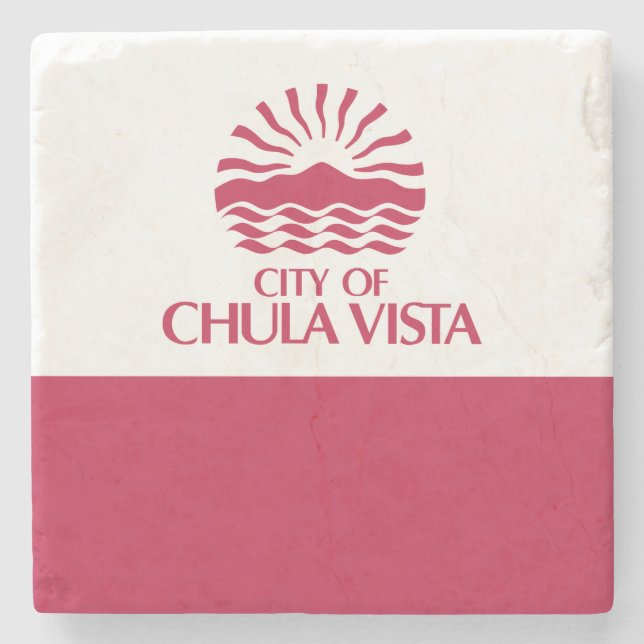 Flagge von Chula Vista (Kalifornien) Steinuntersetzer (Vorderseite)