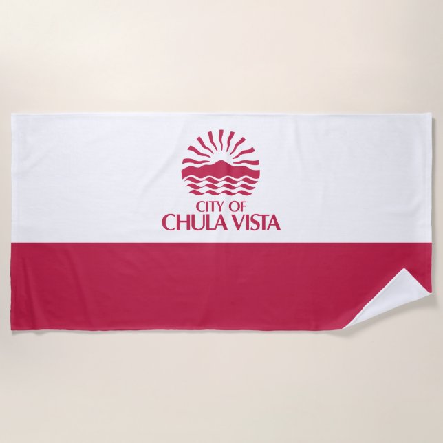 Flagge von Chula Vista (Kalifornien) Strandtuch (Vorderseite)