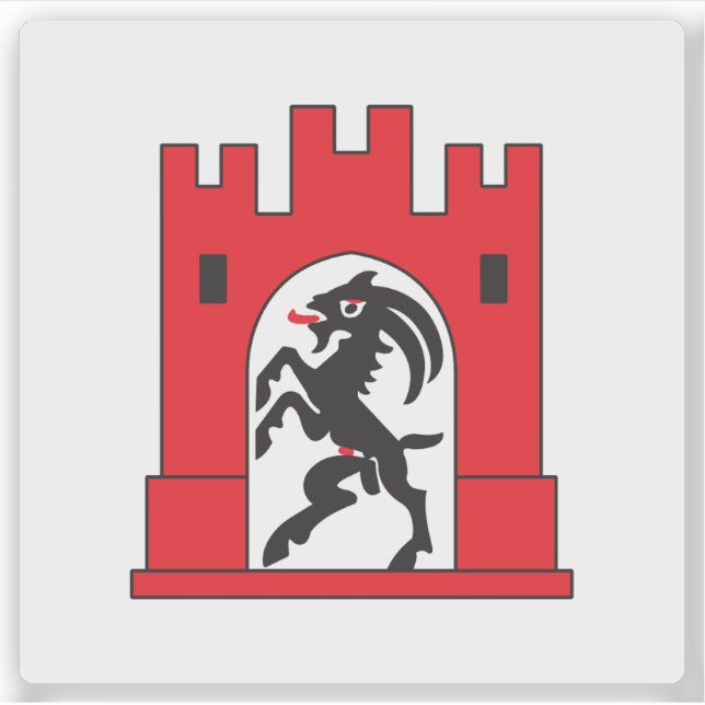 Flagge von Chur, Schweiz Aufkleber (Vorderseite)
