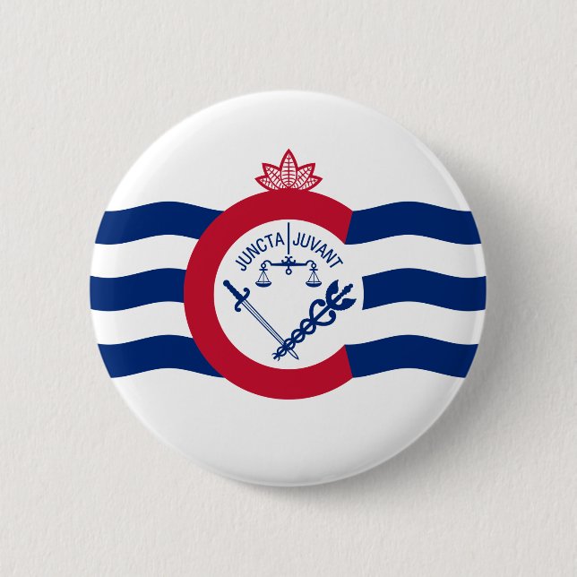 Flagge von Cincinnati, Ohio Button (Vorderseite)