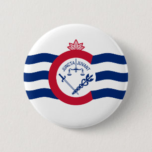 Flagge von Cincinnati, Ohio Button