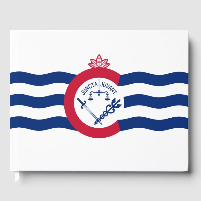 Flagge von Cincinnati (Ohio) Gästebuch (Vorderseite)