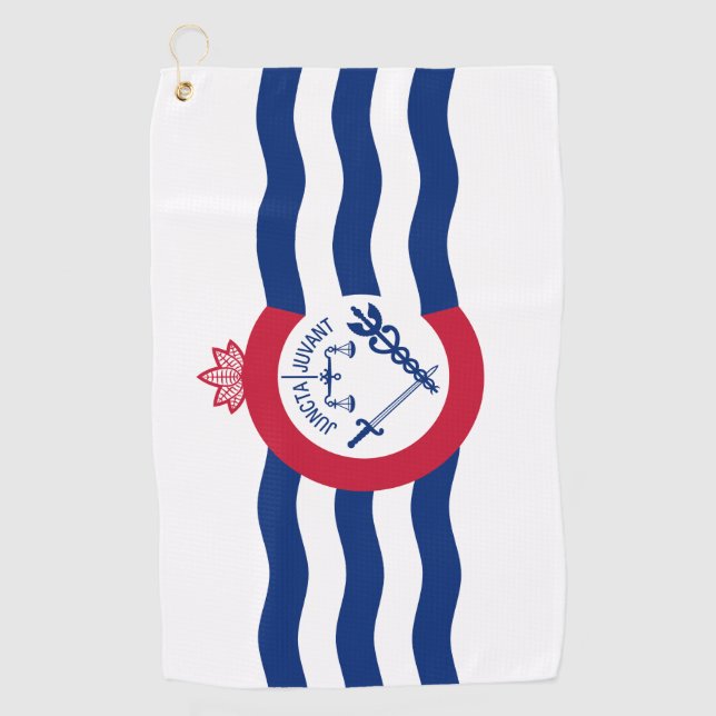 Flagge von Cincinnati, Ohio Golfhandtuch (Vorderseite)