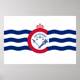Flagge von Cincinnati (Ohio) Poster