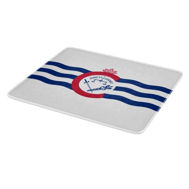 Flagge von Cincinnati (Ohio) Schneidebrett (Ecke)