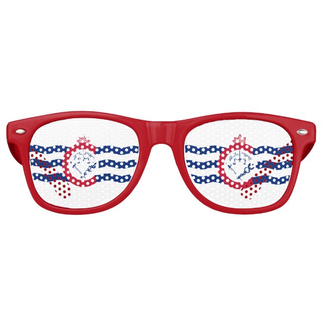 Flagge von Cincinnati, Retro-Sonnenbrille von Ohio Partybrille (Vorderseite)