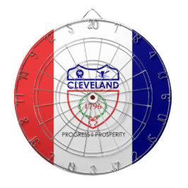 Flagge von Cleveland (Ohio) Dartscheibe