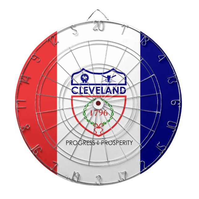 Flagge von Cleveland (Ohio) Dartscheibe (vorne)