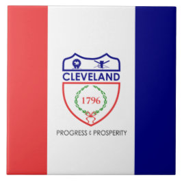 Flagge von Cleveland (Ohio) Fliese