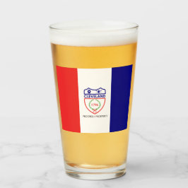 Flagge von Cleveland (Ohio) Glas