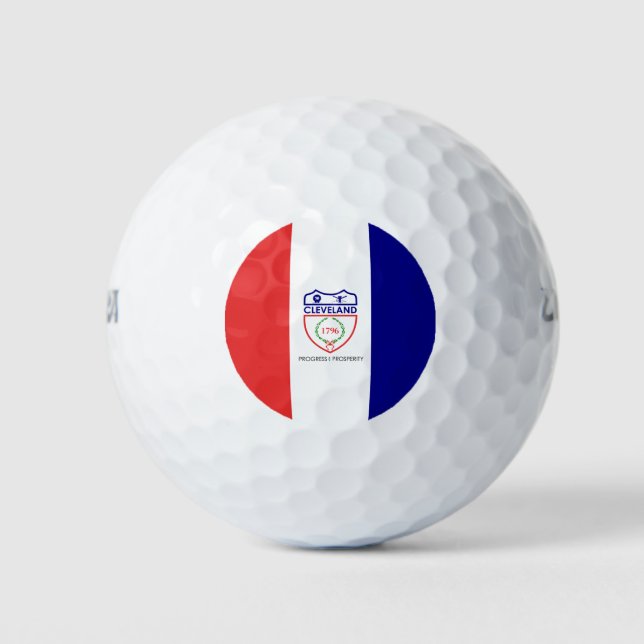 Flagge von Cleveland, Ohio Golf Balls Golfball (Vorderseite)