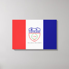 Flagge von Cleveland (Ohio) Leinwanddruck