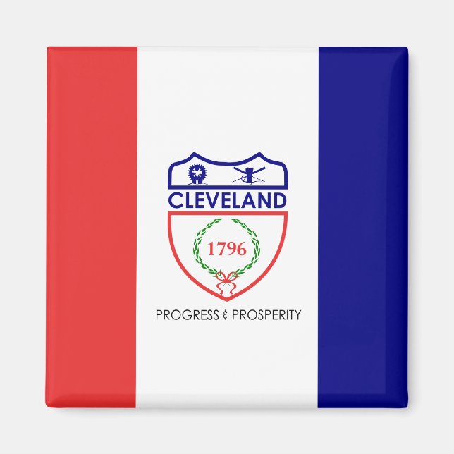 Flagge von Cleveland (Ohio) Magnet (Vorne)