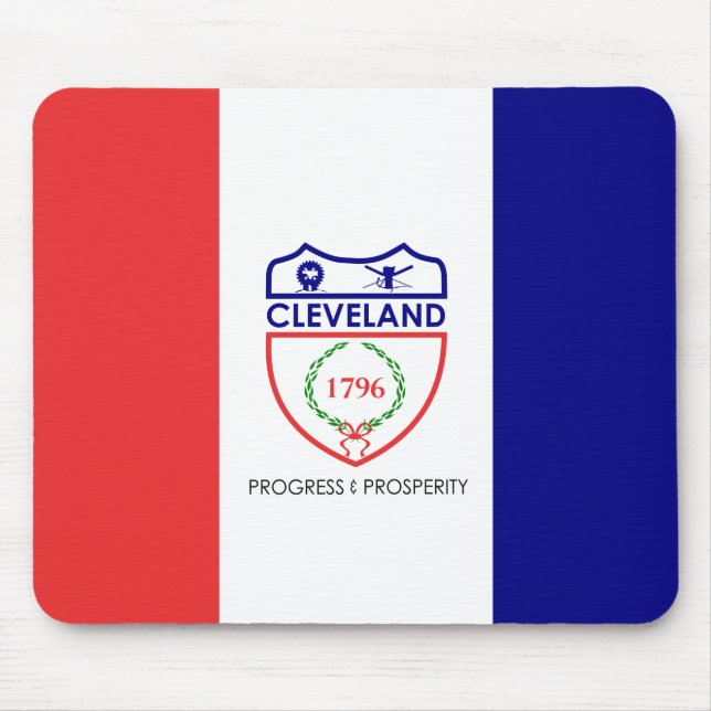 Flagge von Cleveland (Ohio) Mousepad (Vorne)