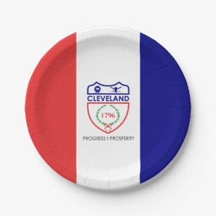 Flagge von Cleveland, Ohio-Papierplatte Pappteller