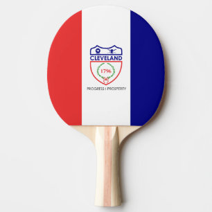 Flagge von Cleveland, Ohio Ping-Pong Paddle Tischtennis Schläger