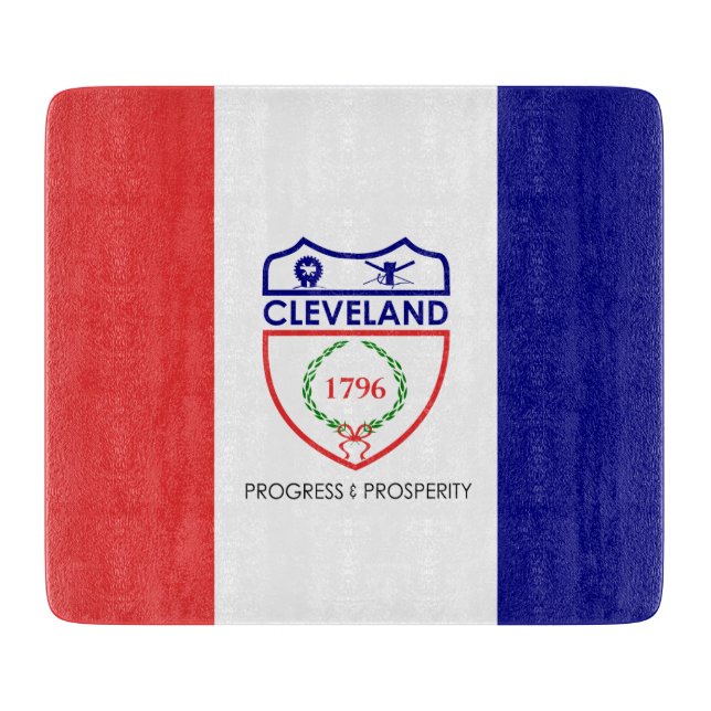 Flagge von Cleveland (Ohio) Schneidebrett (Vorderseite)