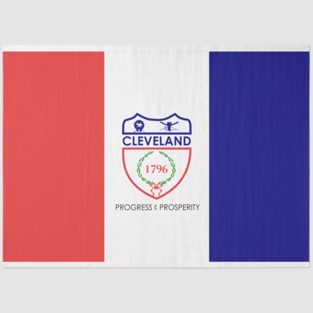 Flagge von Cleveland (Ohio) Seidenpapier (Vorderseite)