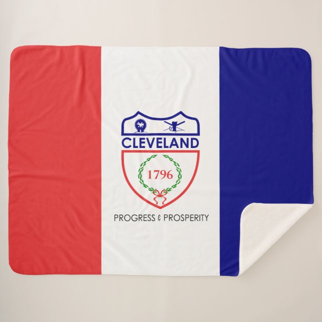 Flagge von Cleveland (Ohio) Sherpadecke (Vorderseite (Horizontal))