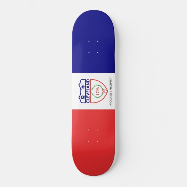 Flagge von Cleveland (Ohio) Skateboard (Vorderseite)