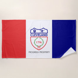 Flagge von Cleveland (Ohio) Strandtuch
