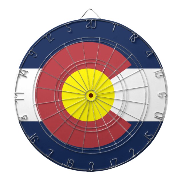 Flagge von Colorado Dartscheibe (vorne)