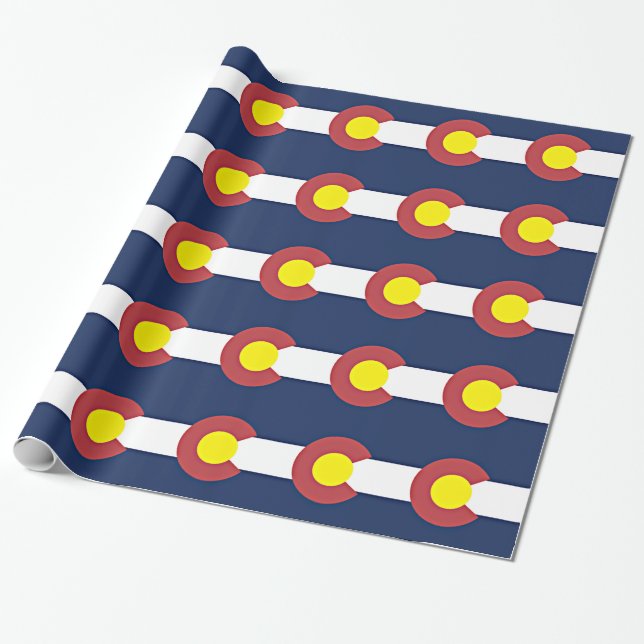 Flagge von Colorado Geschenkpapier (Ungerollt)