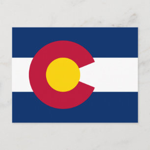 Flagge von Colorado Postkarte