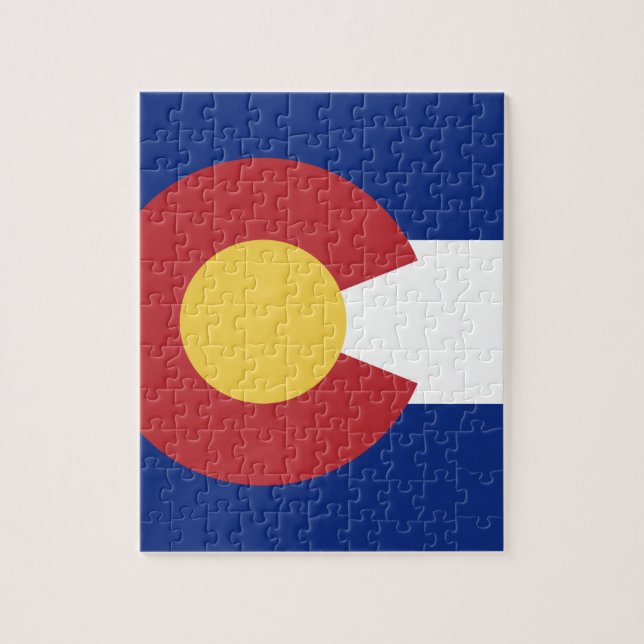Flagge von Colorado Puzzle (Vertikal)