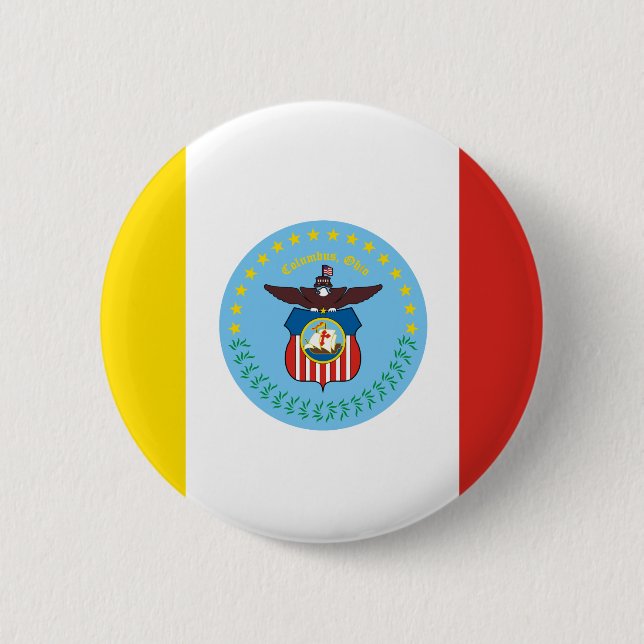 Flagge von Columbus, Ohio Button (Vorderseite)