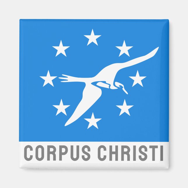 Flagge von Corpus Christi, Texas Magnet (Vorne)