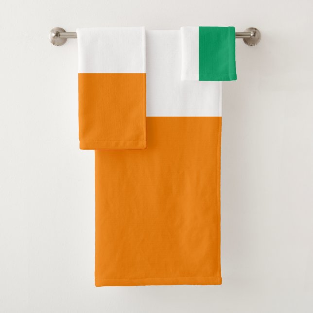 Flagge von Côte d'Ivoire Badhandtuch Set (Insitu)