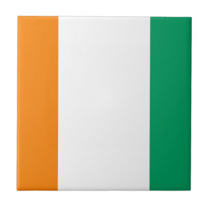 Flagge von Côte d'Ivoire - Drapeau de la Côte d'Iv Fliese