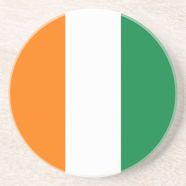 Flagge von Côte d'Ivoire Getränkeuntersetzer (Vorne)