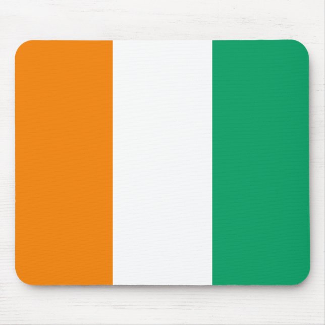 Flagge von Côte d'Ivoire Mousepad (Vorne)
