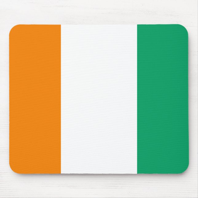 Flagge von Côte d'Ivoire Mousepad (Vorne)