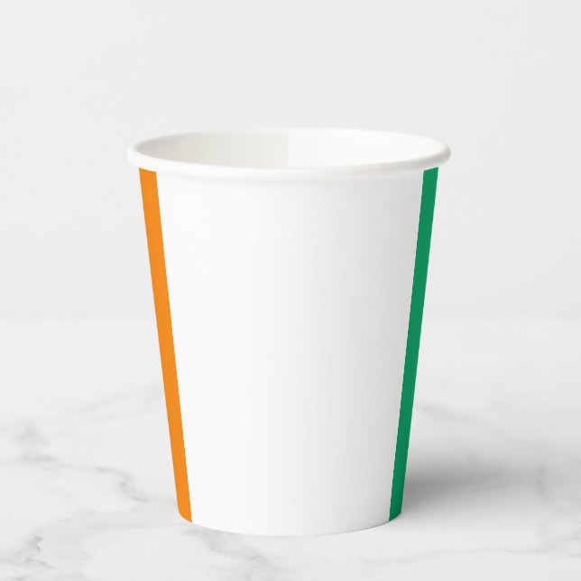 Flagge von Côte d'Ivoire Pappbecher (Links)