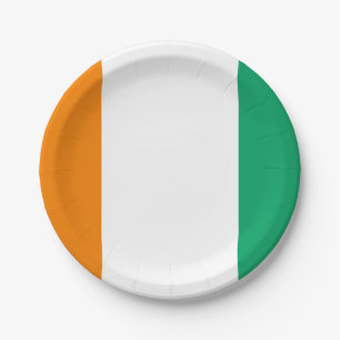 Flagge von Côte d'Ivoire Pappteller