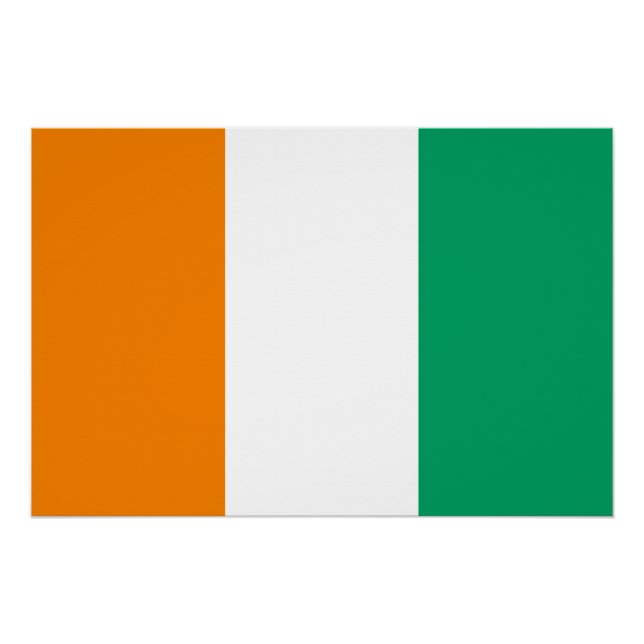 Flagge von Côte d'Ivoire Poster (Vorderseite)