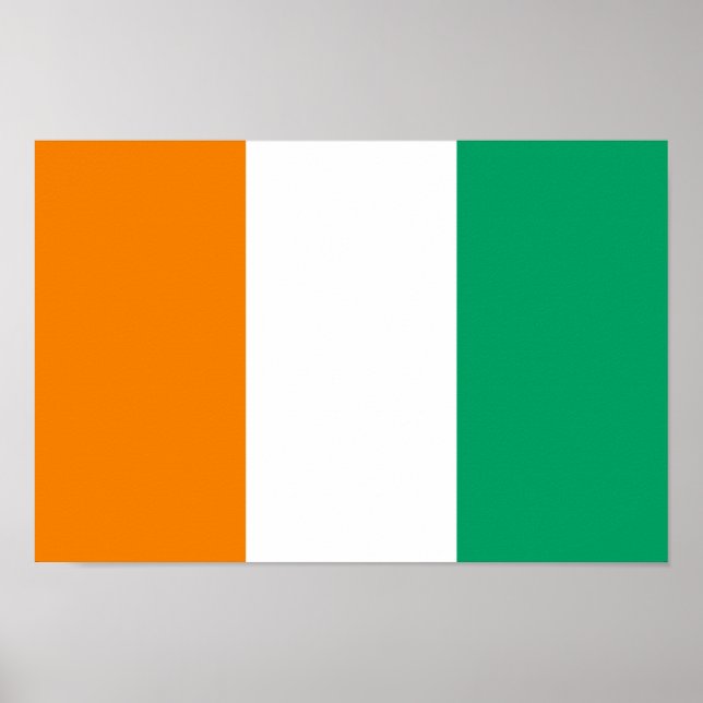 Flagge von Côte d'Ivoire Poster (Vorne)