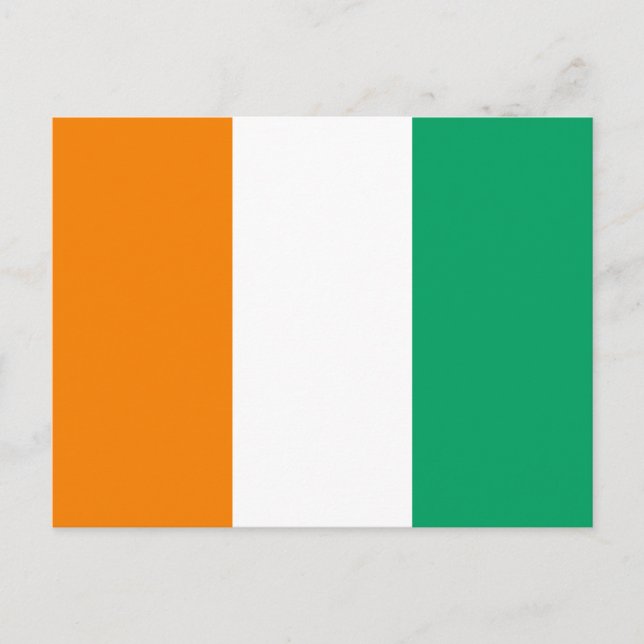 Flagge von Côte d'Ivoire Postkarte (Vorderseite)