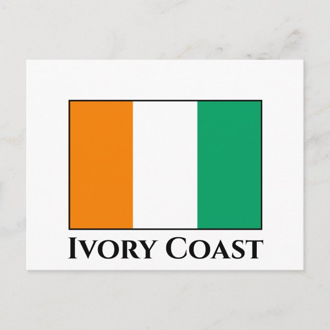Flagge von Côte d'Ivoire Postkarte (Vorderseite)