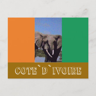 Flagge von Côte d'Ivoire Postkarte