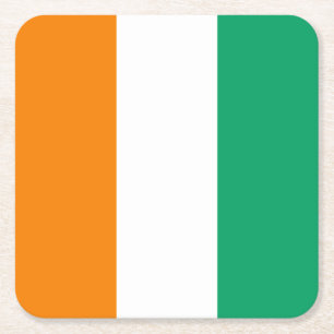 Flagge von Côte d'Ivoire Rechteckiger Pappuntersetzer