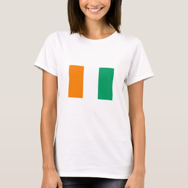 Flagge von Côte d'Ivoire T-Shirt (Vorderseite)