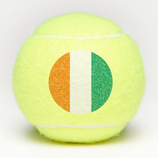 Flagge von Côte d'Ivoire Tennisbälle (Vorderseite)